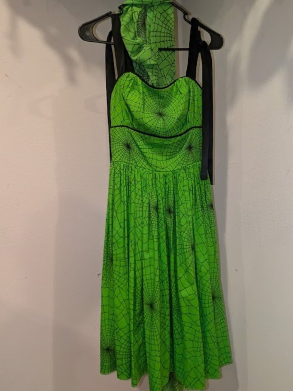 Vixen by Micheline Pitt Bright Green Spiderweb Print Discontinued